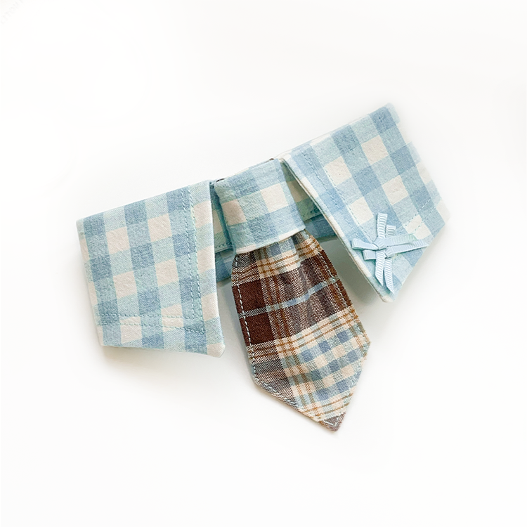 PetAstory Plaid Pawsome Tie Drool Bandana